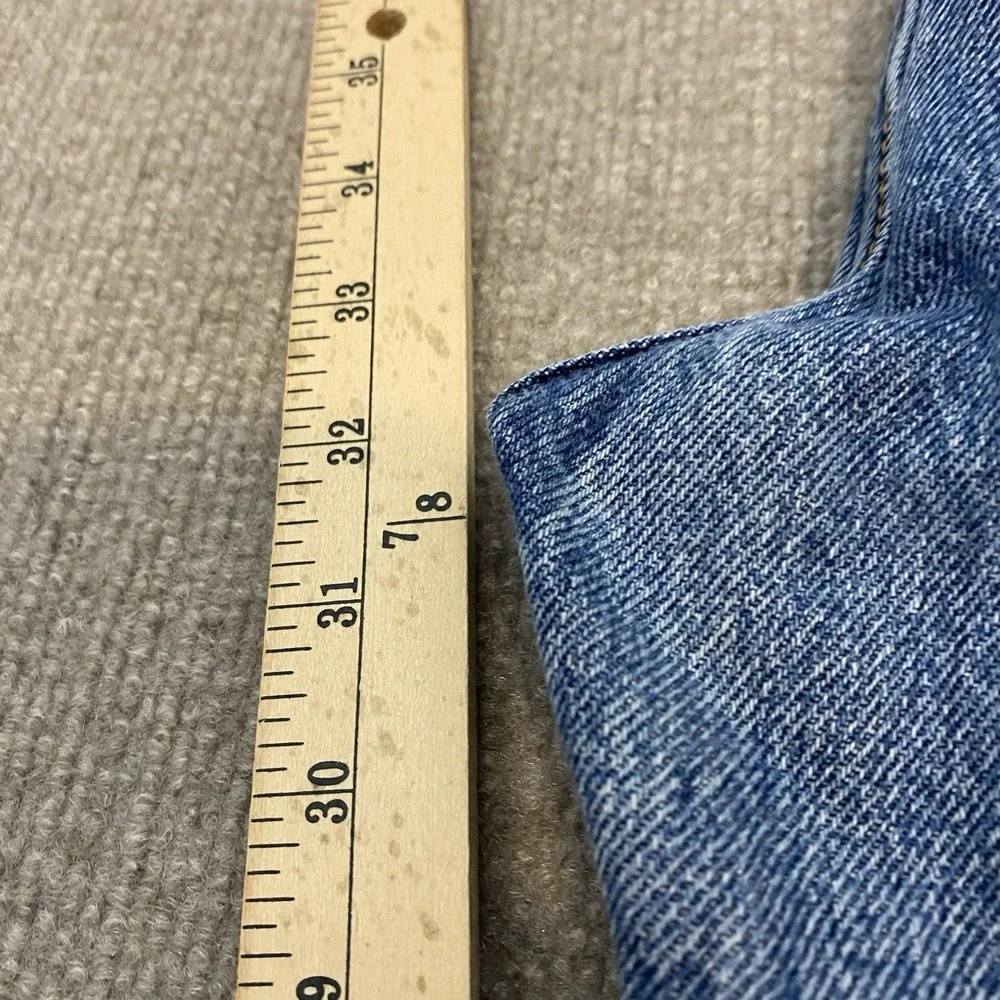 Levis Jeans Mens 38x32 Faded Blue 505 Straight Leg VTG Y2K 2004 Distressed Denim